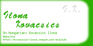 ilona kovacsics business card